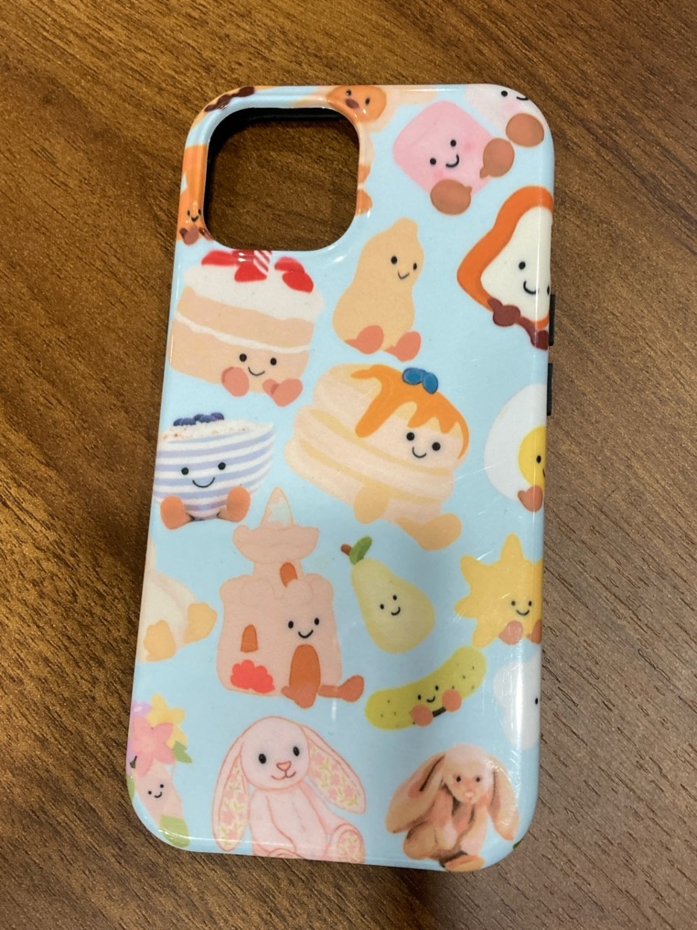 Pastel Blue Cute Dessert & Animal Phone Case - Whimsical Kawaii Design